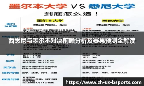 西悉尼与墨尔本对决前瞻分析及赛果预测全解读