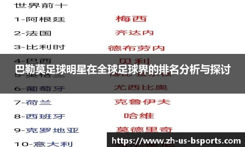 巴勒莫足球明星在全球足球界的排名分析与探讨